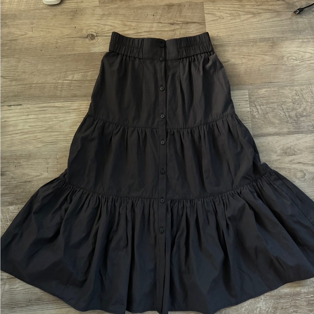 Brochu Walker Elegant Grey Midi Skirt